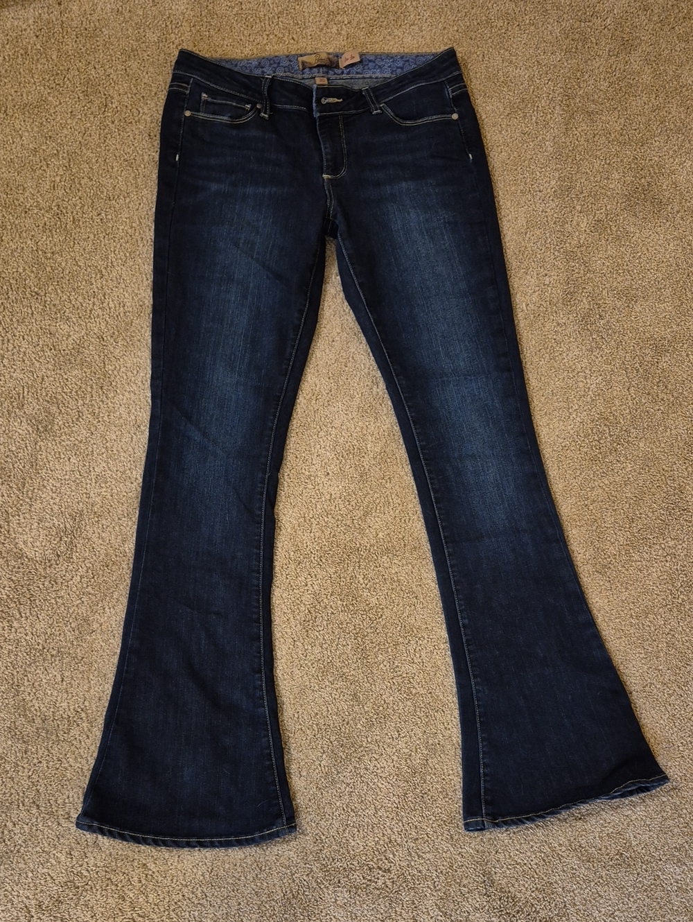 Paige Dark Blue Women's Flare Jeans